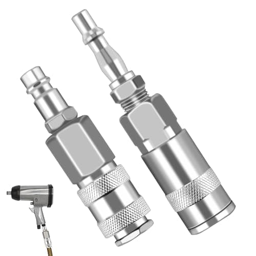 Image of 4Pcs Pcl to Euro Air Compressor Fittings, Pcl Airline Fittings, Air Line Connectors, Air Compressor Accessories, 1/4 Inch BSP Male (1/4 inch) Euro & 1/4 Airline Adapter, Female & Male Fitting
