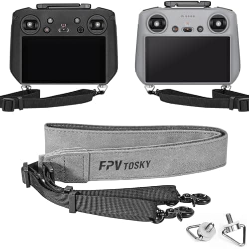 Image of FPVtosky Neck Lanyard for dji RC/RC 2/RC Pro 2/Plus Controller, PU Leather Neck Shoulder Strap for Lito X1/Mini 5 Pro/Mini 4 Pro/Mavic 3/Mavic 4 Pro/Air 3/Avata 360 Remote Controller Accessories