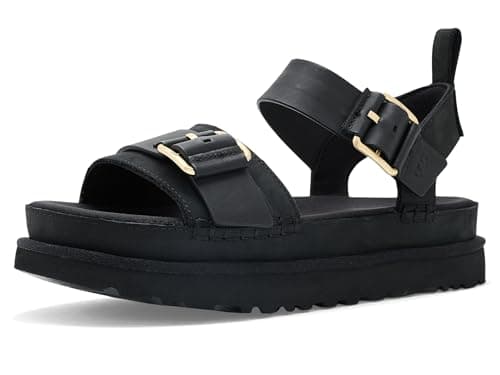 Image of UGG Women's Goldenstar Villa Sandal, Black, 9.5