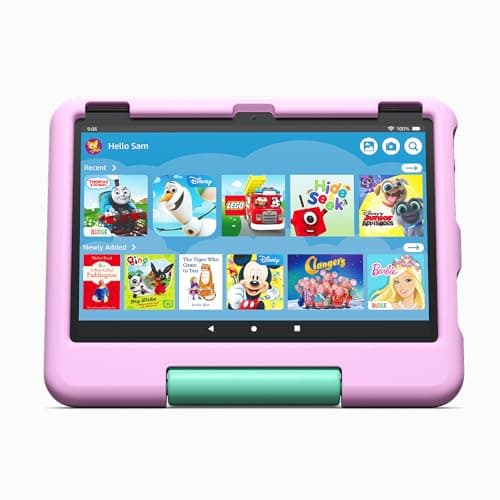 Image of Amazon Kid-Proof Case for Fire HD 10 tablet | Only compatible with 13th generation tablet (2023 release), for ages 3–7, Pink