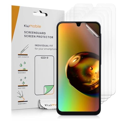 Image of kwmobile Screen Protectors Compatible with Samsung Galaxy A16 5G Screen Protector - 6x Ultra-Clear Transparent Phone Films