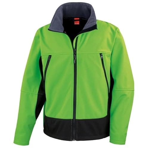 Image of Result R120X Mens Activity Softshell Jacket - Vivid Green/Black - S