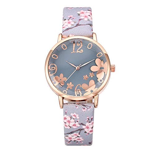 Image of Women St Patrck Day Watch Fashion Quartz Student Belt Flowers Women Watch Printed Small Fresh Embossed Women's Watch Women%27s+watch (Light blue, One Size)