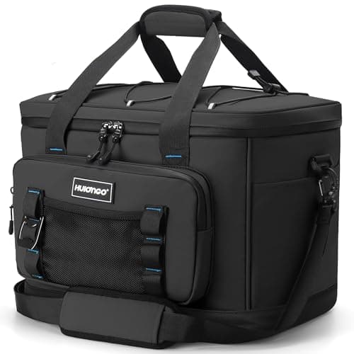 Image of Hulongo Cool Bag,30L Large Insulated Cooler Bag, Waterproof Picnic Thermal Bag, Leakproof Cool Box For Camping, Travel, Grocery Shopping & Fishing, Black