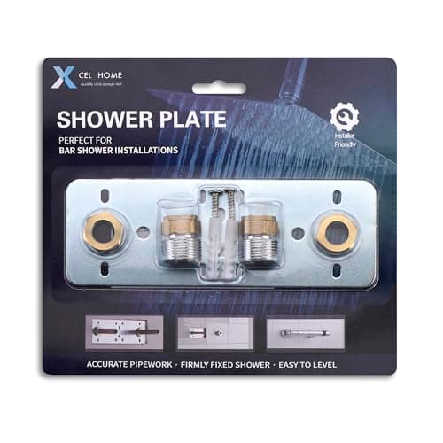 Image of Xcel Home Easy Shower Fixing Plate System | Strong & Leak-Free Valve Connections | Compatible with Thermostatic Bar Mixers | Durable & Corrosion-Resistant