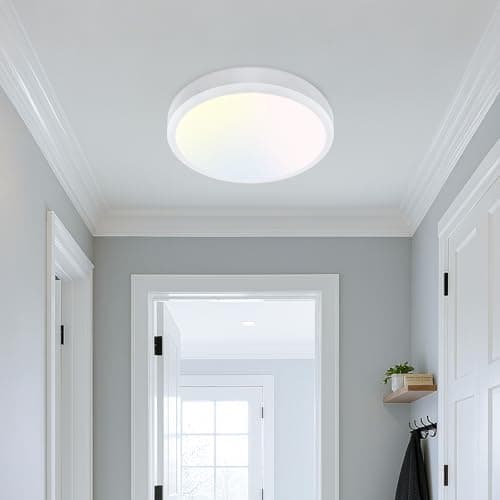 Image of libtit 8W Bathroom Lights, 12CM Small Led Ceiling Light Waterproof, 3000K/4000K/6000K Round Flush Ceiling Lighting for Toilet Bulkhead Hallway Utility Room Kitchen
