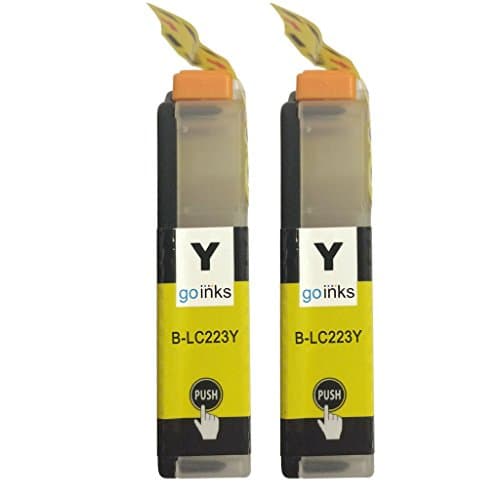 Image of Go Inks Compatible Magenta LC223Y Ink Cartridge - 2 Pack Replacement for Brother DCP & MFC Printers - High Capacity (10ml) - 2x Yellow