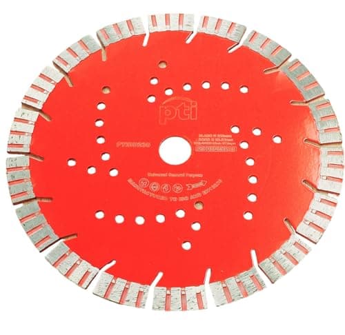 Image of PTI 230mm Diamond Disc, Saw Blade Segmented Professional Cutting Discs for Angle Grinder Tile -Fast, Clean Cut on Porcelain, Granite, Marble, Concrete, Tiles, Stones, Bricks oscillating 9inch