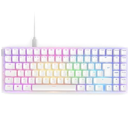 Image of NZXT Function 2 MiniTKL | 2024 Compact Tenkeyless Optical Gaming Keyboard |Illuminated RGB | 8K Polling Rate | Linear Optical Switches | Adjustable Actuation | Hot-Swappable | White UK (QWERTY)
