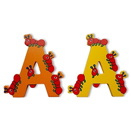Image of Vinsani Wooden Jungle Animal Alphabet Letters Personalised Bedroom WALL Door Name (A)
