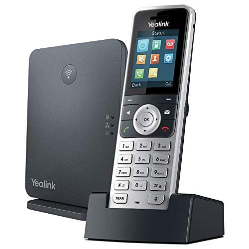 Image of Yealink W53P, High Performance, SIP Cordless DECT Phone System Bundle (Includes 1 x W53H Handset & 1 x W60B Base Station) – Black/Silver