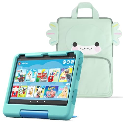 Image of Amazon Fire HD 10 Kids tablet (newest gen) ages 3–7 | 10.1" screen, parental controls, 2-year worry-free guarantee, 32 GB + Carrying Case for Amazon Kids Tablets