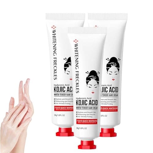 Image of Kojic Acid Hand Cream, Skin Lightening Cream for Anti Aging, Hand Moisturizer For Women, Anti-Wrinkle Firming Cream For Hand, Non-Greasy, for Dry Cracked Hands (3)