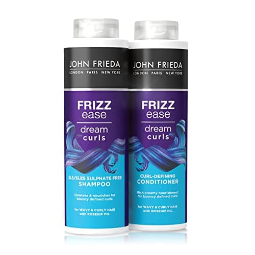 Image of John Frieda Frizz Ease Dream Curls Shampoo & Conditioner Duo Pack 2 x 500ml, Haircare Bundle for Curly, Wavy Hair, Anti-Frizz Haircare Set for Curls