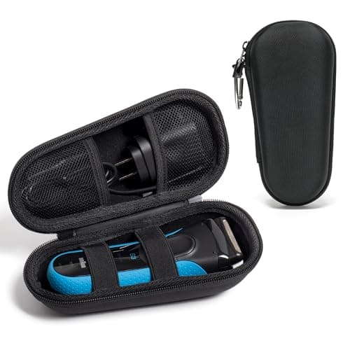 Image of Nincha Electric Shaver Case for Braun Series 3, 5, 7, and 9 Electric Shavers — Hard Shell EVA Travel Case — Protective Storage Case (Black)