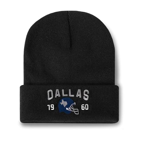 Image of CusFuk Sport Beanie for Men Women Apparel Gifts Costume Embroidered Beanie Gift for Men, Black-dal, One size