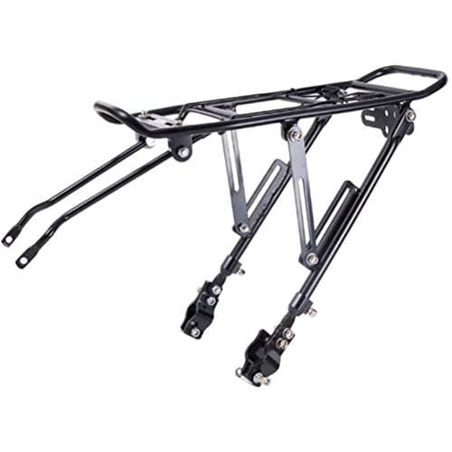 Image of RiToEasysports Aluminum Alloy Bike Cargo Rack,Bicycle Rear Rack Carrier Rear Rack Seat Load Luggage Bags for Cycling Camping Sport (Black)