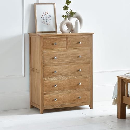 Image of Julian Bowen Chest of Drawers, Oak, 108 x 83 x 44