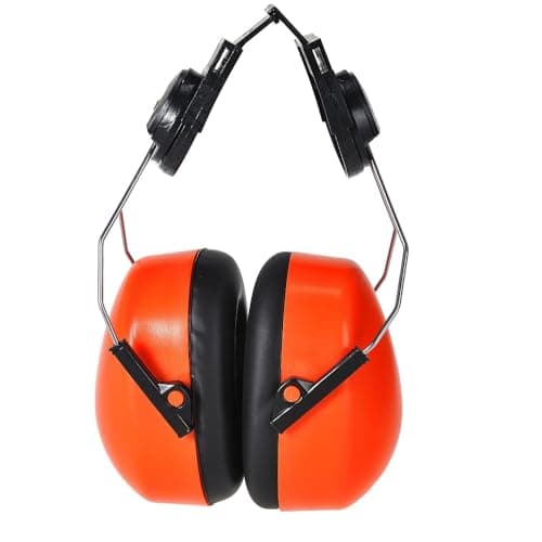 Image of Portwest Endurance HV Clip-On Ear Protector, Size: One Size, Colour: Orange, PS47ORR