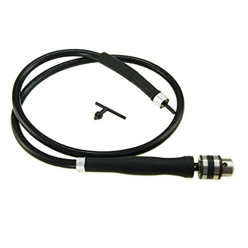Image of KATSU Flexible Drill Extension Shaft with 10mm Key Chuck 55 Inch, Multi-Purpose Mini Die Grinder Rotary Tool Accessory Adapter Attachment 105045