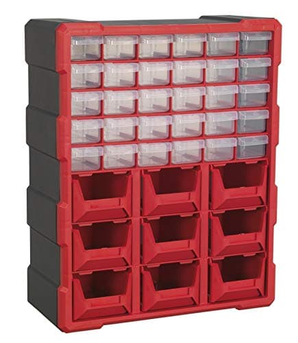 Image of Sealey Apdc39R Cabinet Box 39 Drawer - Red/Black