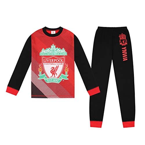Image of Liverpool FC Official Football Gift Boys Sublimation Long Pyjamas 3-4 Years Red