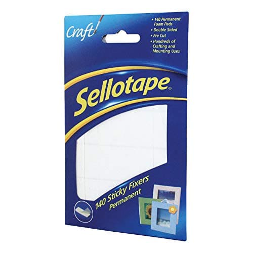 Image of Sellotape Sticky Fixers Double-sided 12x25mm 140 Pads Ref 1445422 [Pack of 6]