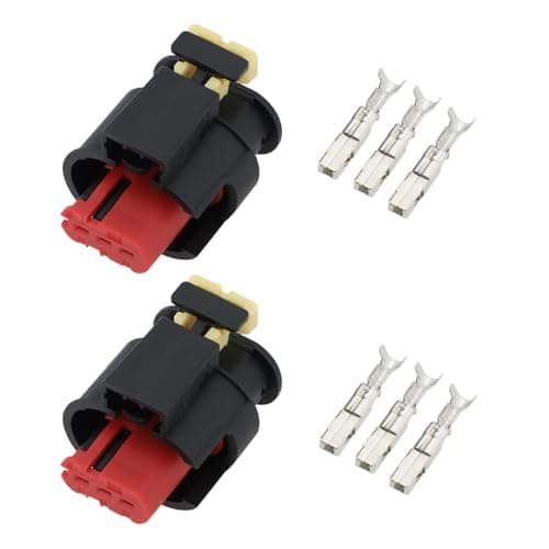 Image of EMSea 2PCS Automotive 3-Pin Ignition Coil Connector Compatible with Opel, Fiat, Lancia, Alfa Romeo OE 284425-1 284426-1 with 6 Crimp Connectors