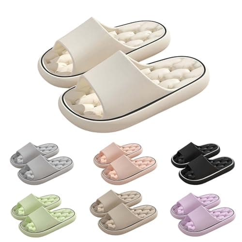 Image of Women's Sandals & Slides Lightweight Summer Beach Pool Sliders Thick Recovery Pillow Soft Shower Indoor Slippers Washable Quick Drying Non-Slip Open Toe Shoes for Home Spa Bathroom