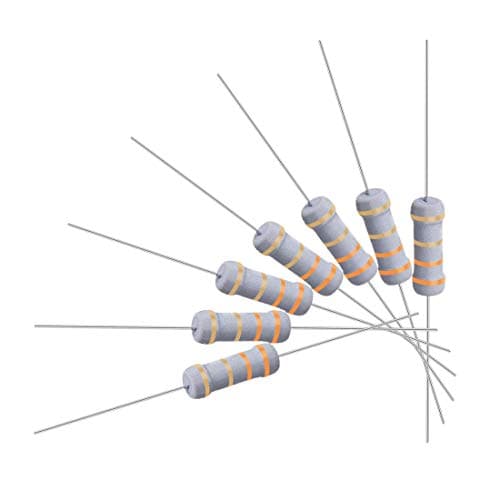 Image of sourcing map 100Pcs 3.3 Ohm Resistor, 1W 5% Tolerance Metal Oxide Film Resistors, Axial Lead, Flame Proof for DIY Electronic Projects and Experiments