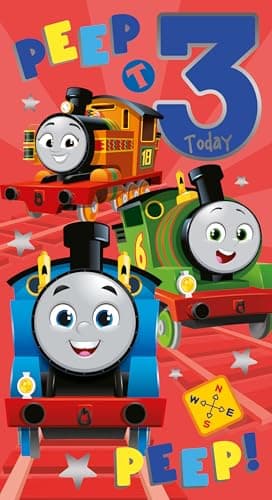 Image of Danilo Promotions Ltd Thomas & Friends Birthday Card, Age 3