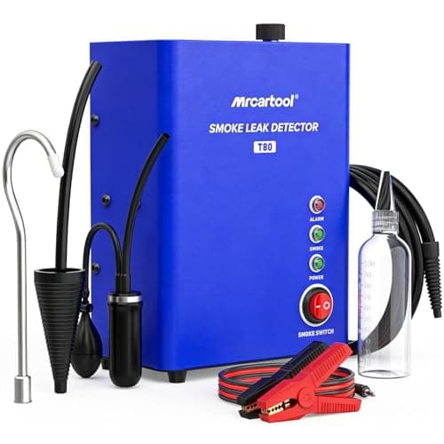 Image of MRCARTOOL T80 Automotive Smoke Machine Leak Detector with Built-in Air Pump EVAP Vacuum Smoke Diagnostic Tester Smoke Machine Leak Tester Pipeline Fuel Leakage Detector for 12V Car, Motorcycle, Boat