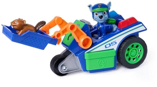 Image of Paw Patrol: Search & Rescue, Rocky Rescue Recycler Vehicle with 2 Figures, Toy Car with Pull-Back Action, Kids Toys for Boys and Girls Ages 3+