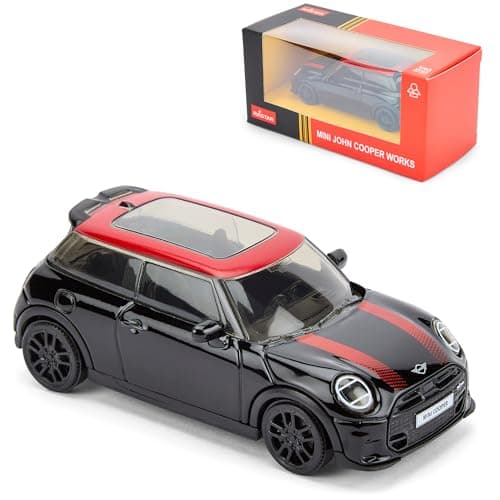 Image of Mini John Cooper Works 1:43 Scale Die-Cast Model Car - Black | Detailed Collectors Edition Diecast | Official Licensed Product