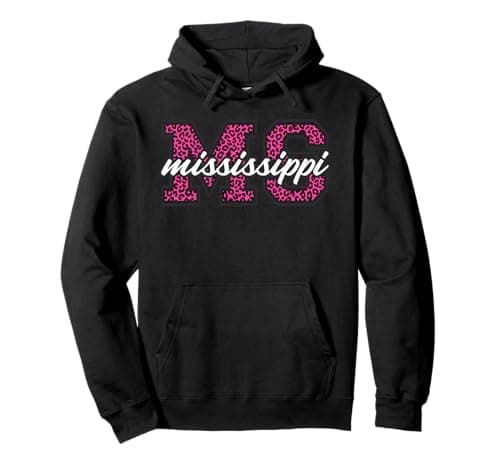 Image of Vintage Mississippi Game-Day Leopard Print Fan Art Pullover Hoodie