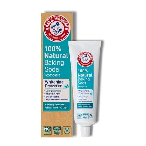 Image of Arm & Hammer 100% Natural Whitening Protection Toothpaste, Baking Soda Teeth Whitening Toothpaste for Superior Stain Removal, 75 ml Tube
