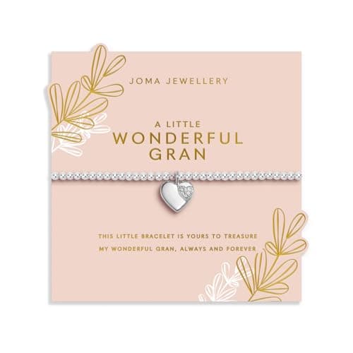 Image of Joma Jewellery GRANDMOTHER A LITTLE WONDERFUL GRAN Silver Plated Bracelet 17.5cm stretch