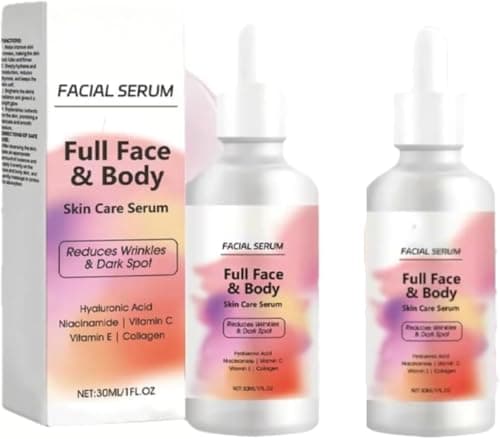Image of Finones Skin Vitamin Serum For Face & Body,5 In 1 Anti Wrinkle Firming Serum,Multi-Use Face&Body Serum with Vitamin C,Hyaluronic Acid,Lifting Firming Essence,Hydrate Moisturize (2PCS)