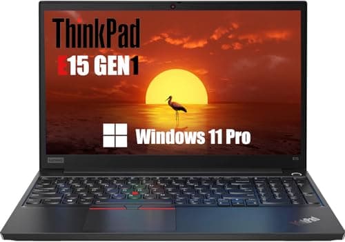 Image of Lenovo ThinkPad E15 Gen 1 Business Laptop, 15.6" FHD Display, Intel Core i5-10210U, 16GB RAM, 512GB SSD, QWERTY Keyboard, Windows 11 Pro (Renewed)