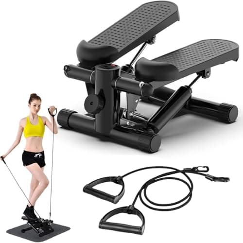 Image of INVERSE SPORTS Mini Steppers for Exercise Workout Machine | Home Cardio Mini Stepper Machine | Step Machine Exerciser for Home Fitness (Black)