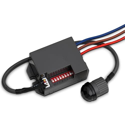 Image of SEBSON Motion Sensor Indoor Mini - Recessed Ceiling Installation - Programmable PIR Sensor, Motion Detector Range 6m/360°, LED Compatible, 3-Wire