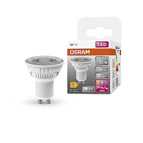 Image of OSRAM Led Spot Par16 55 with Three Light Colors, Gu10, 4.2W, 400Lm, 2700K - 6500K, Warm, Cold and Daylight White, Color Temperature Changes, Very Low Energy Consumption, Long Life