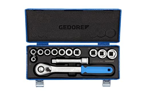 Image of GEDORE 13-piece Socket spanner set, 1/2", 10-24 mm, Tool, Sockets ratchet, for carmotive, 19 KMU 20, Red, 13-teilig, 19KMU-20
