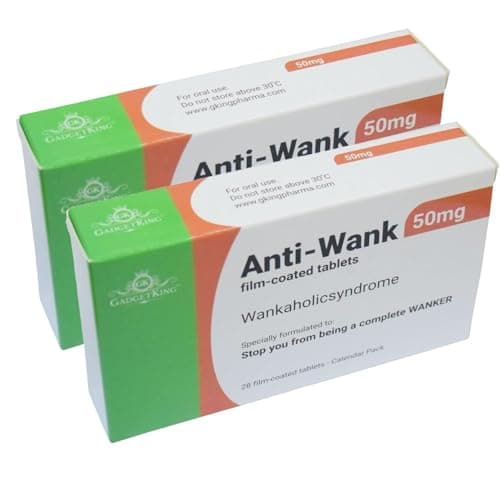 Image of Novelty Pill Box Secret Santa Rude Xmas Birthday Gift for Him Mens - Pack of 2 (2 Pack - Anti Wank)