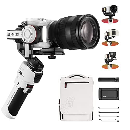 Image of Zhiyun Crane M3S M3 S Combo Gimbal Stabilizer for DSLR Mirrorless Cameras 3-Axis Handheld Video Stabilizer Compatible with GoPro, Action Camera, Smartphone,Tripod Phone Clip Included
