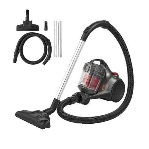 Image of Morphy Richards MRXCYLINDERFLEX Powersphere Cylinder Vacuum, 2.1L, HEPA Filter, 13 KPA, Cyclone Filtration, 5m Automatic Cord, Carpets & Hard Floors, Pet Friendly, Energy Class A, Grey & Red, 700010