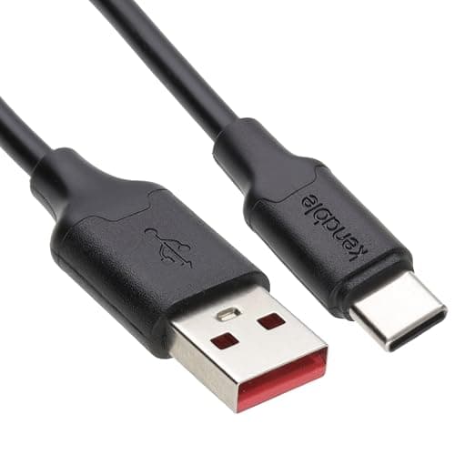 Image of kenable 20AWG USB A to Type C USB-C Fast CHARGER 3A+ Charging Cable 0.2m Black Short [0.2 metres]