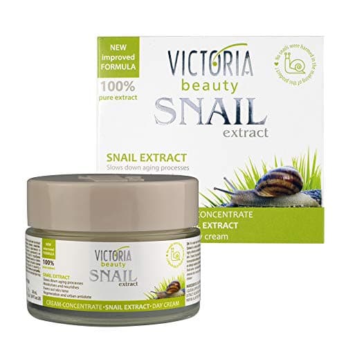 Image of Victoria Beauty Snail Face Cream with Vitamin C and E, Retinol, Hyaluronic Acid and Collagen - Day and Night Anti Wrinkle Moisturiser - 100% Organic Snail Extract, 50ml