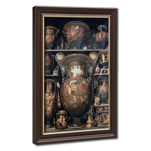 Image of Greek Vases, Classical Ceramics, Ancient Art Canvas Poster Wall Art Decor Print Picture Paintings for Living Room Bedroom Decoration 8" L X 12" W