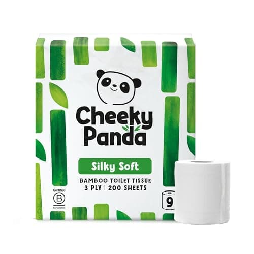 Image of The Cheeky Panda Bamboo Toilet Paper – 9 Rolls of Toilet Paper | Plastic Free Packaging and Sustainable Toilet Tissue | 100% Compostable